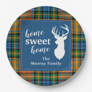 Sweet Home Tartan Clan Murray Personalized Plaid Paper Plate