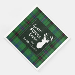 Sweet Home Tartan Rustic Davidson Plaid Holiday Napkin