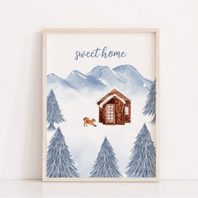 Sweet Home Winter Mountain Nursery Wall Decor (Sweet Home Winter Mountain Nursery Wall Decor)
