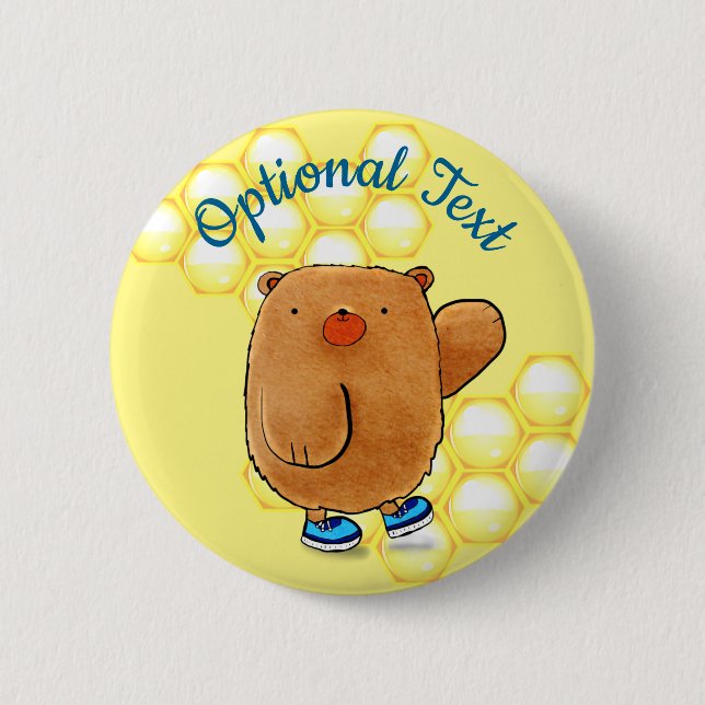 Sweet Honey Bear 2 Inch Round Button (Front)