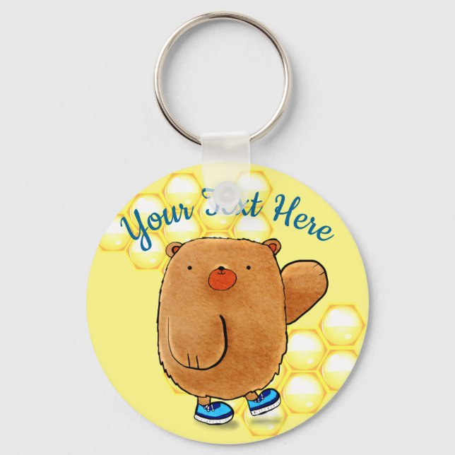 Sweet Honey Bear Keychain (Front)