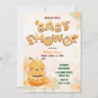 Sweet Honey Bee Baby Shower Invitation