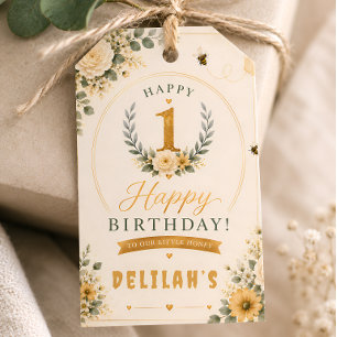 Sweet Honey Bee Birthday Gift Tags