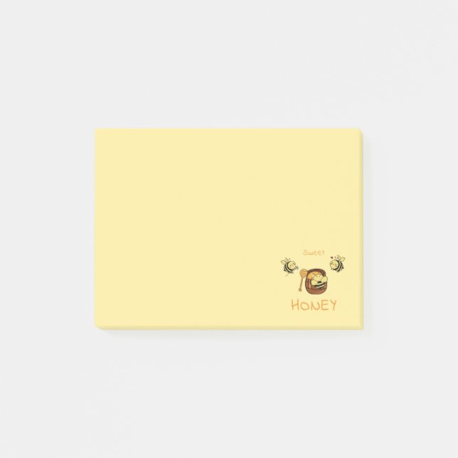 Sweet Honey Cute Little Honeybee Post-It Notes (Front)