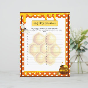 Sweet Honeybee Baby Boy Name Game
