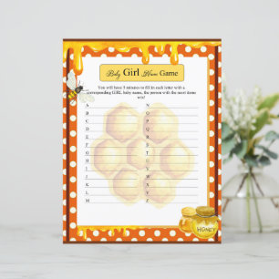 Sweet Honeybee Baby Girl Name Game