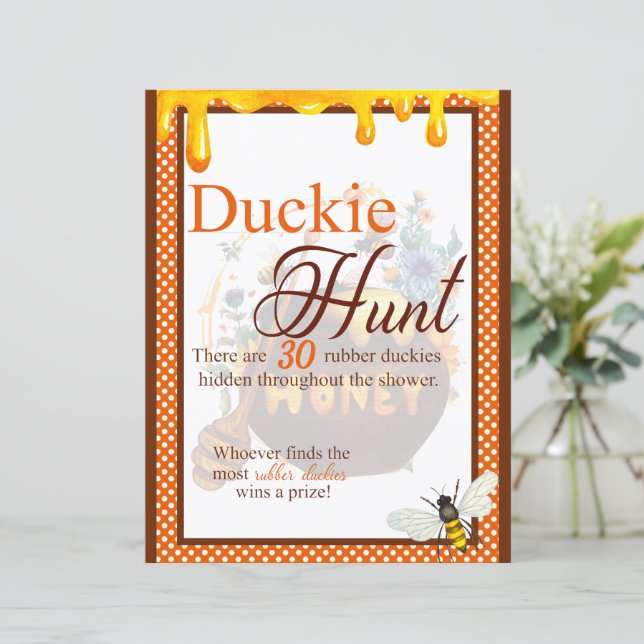 Sweet Honeybee Baby Shower Duck Hunt Game (Standing Front)