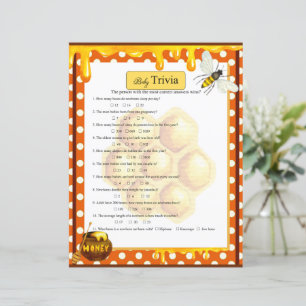 Sweet Honeybee Baby Shower Trivia Game