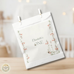 Sweet Honeybee Wildflower Girls First Birthday Favour Bag