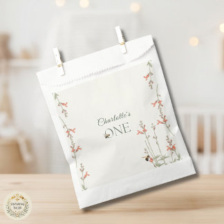 Sweet Honeybee Wildflower Girls First Birthday  Favour Bag