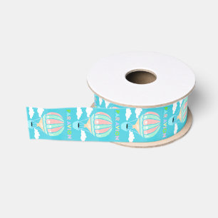 Sweet Hot Air Balloon Par Avion Grosgrain Ribbon