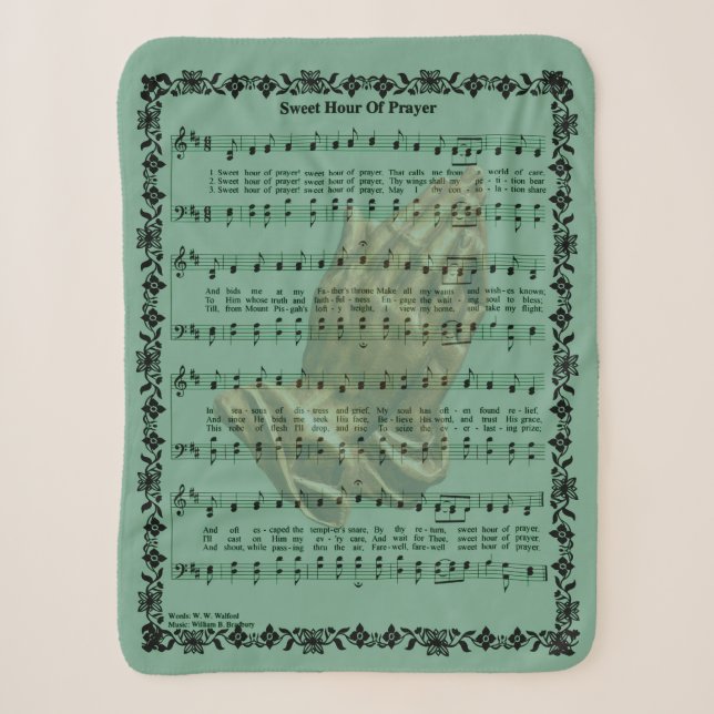 SWEET HOUR OF PRAYER SHERPA BLANKET (Front)