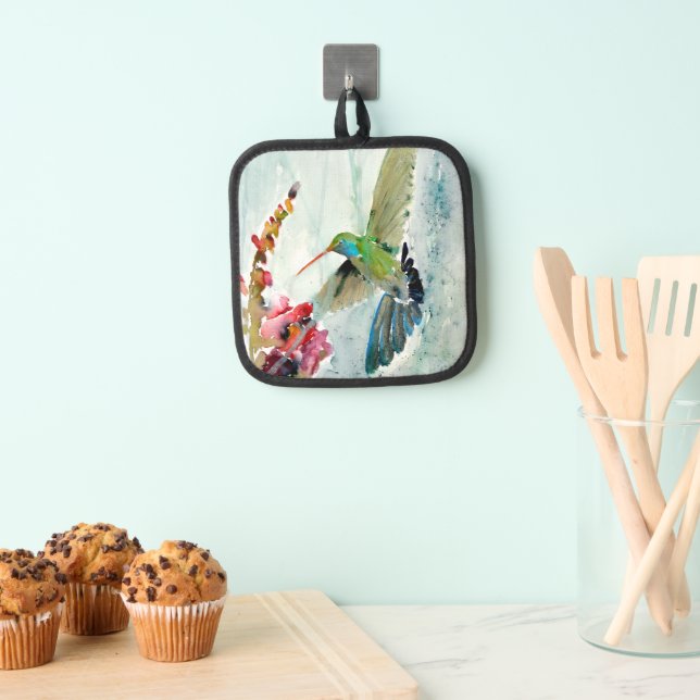 Sweet Hummingbird Oven Mitt Pot Holder (Insitu(Hanging))