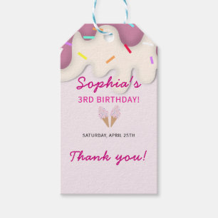 Sweet Ice Cream Birthday Gift Tags