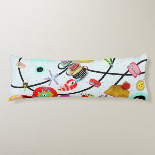 Sweet Ice Cream Cake Bird Polka Dots Body Pillow