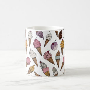 Sweet Ice Cream Cone Pattern Mug