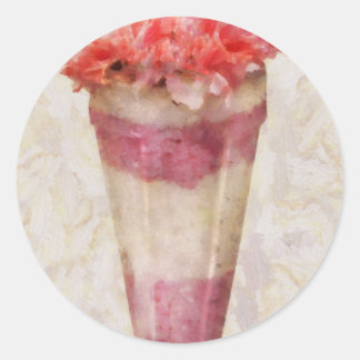 Sweet - Ice Cream - Ice Cream Float Classic Round Sticker