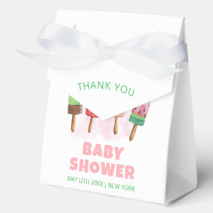 Sweet Ice Cream Popcicle Baby Shower  Favor Box