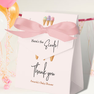 Sweet Ice Cream Summer Here Scoop Baby Shower Favor Box