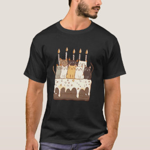 Sweet Icing Party Kitten Lover Birthday Cake Cute T-Shirt