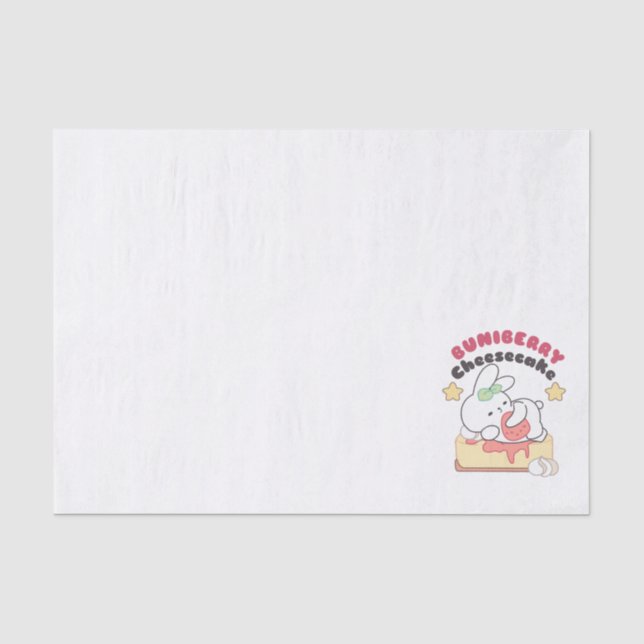 Sweet Indulgence: Buniberry Cheesecake Delight Tissue Paper (Front)