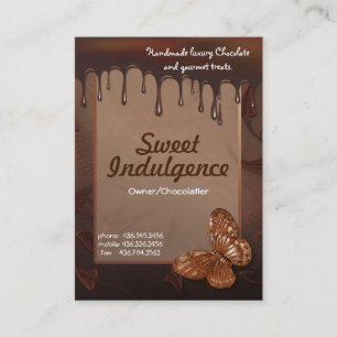 Sweet Indulgence Business Card for Chocolatiers