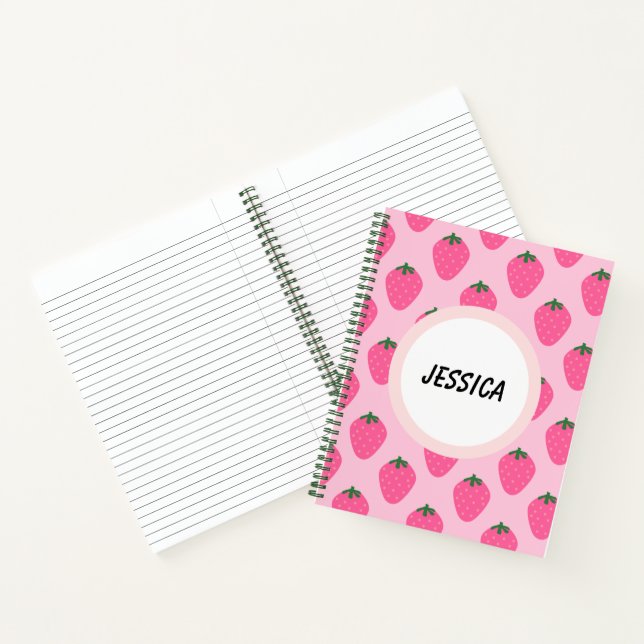 Sweet Inspiration : Personalized Strawberry Notebook (Inside)
