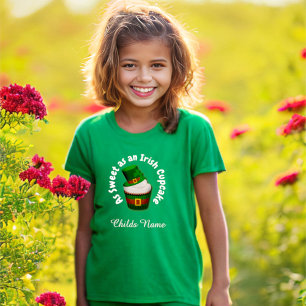 Sweet Irish Cupcake Personalized Boy or Girl T-Shirt