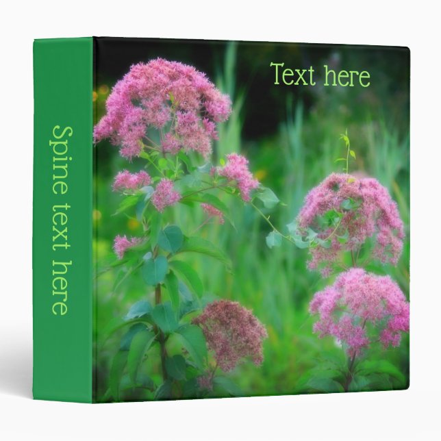 Sweet Joe Pye Weed Wildflower Personalized Binder (Front/Spine)