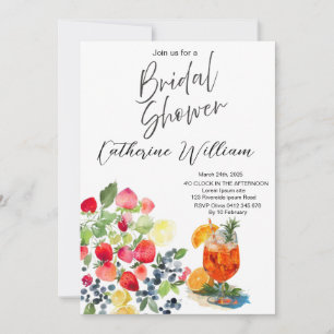 Sweet & Juicy Fruit Party Bridal Shower Invitation