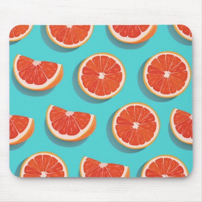 Sweet Juicy Orange Pattern Mouse Pad (Front)