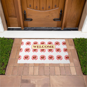 Sweet Juicy Strawberries Summer Fruit Doormat