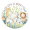 Sweet Jungle Animals It' a Boy Favour Sticker