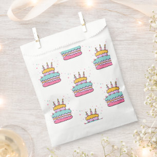 Sweet Kawaii Birthday Cake Kids Party Favor Favour Bag