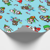 Sweet Kawaii Christmas Character pattern