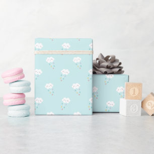 Sweet Kawaii Cloud Pattern Wrapping Paper Roll