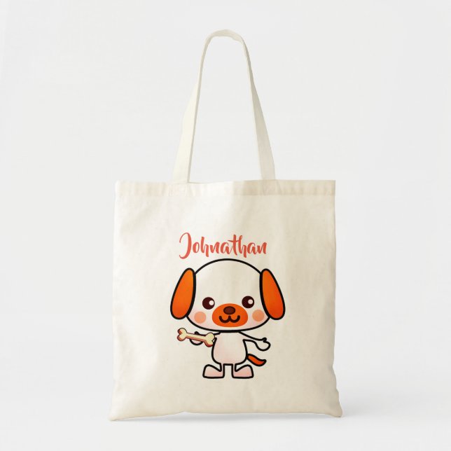 Sweet Kawaii Dog Tote Bag (Front)