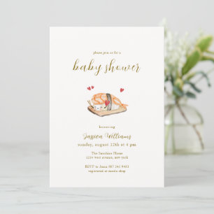 Sweet Kawaii Heart Sushi Baby Shower  Invitation