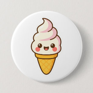 Sweet Kawaii Ice Cream 3 Inch Round Button
