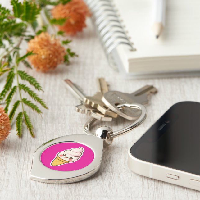 Sweet Kawaii Ice Cream Keychain (Side)