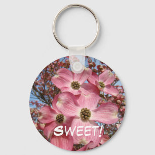 Sweet! keychain Pink Dogwood Flowers key chains