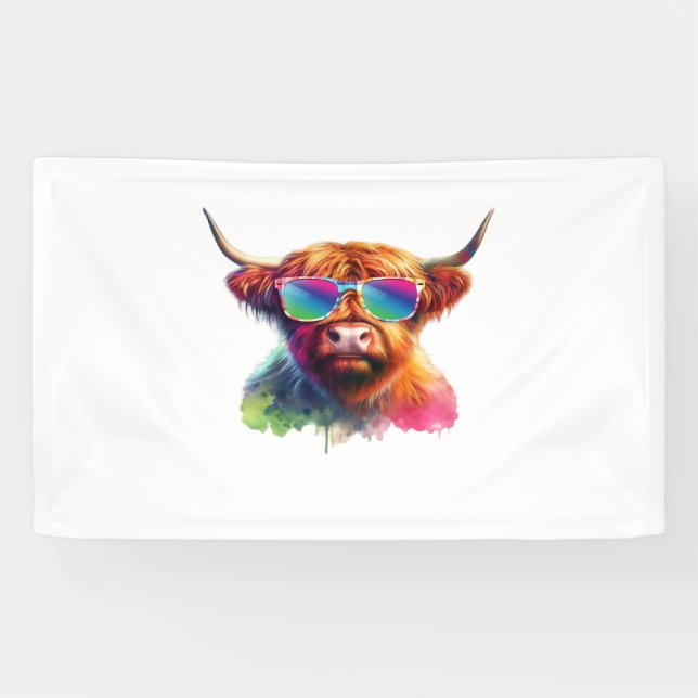 Sweet Kind and Humble Sunflower Cow Autumn Fall Es Banner (Horizontal)