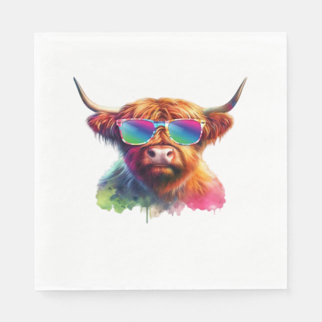 Sweet Kind and Humble Sunflower Cow Autumn Fall Es Napkin (Front)