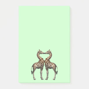 Sweet Kissing Giraffes Post-it Notes
