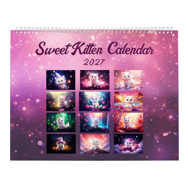 Sweet Kitten 2027 Year Magic Calendar (Cover)