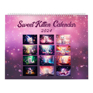 Sweet Kitten Two Page Large Calendar