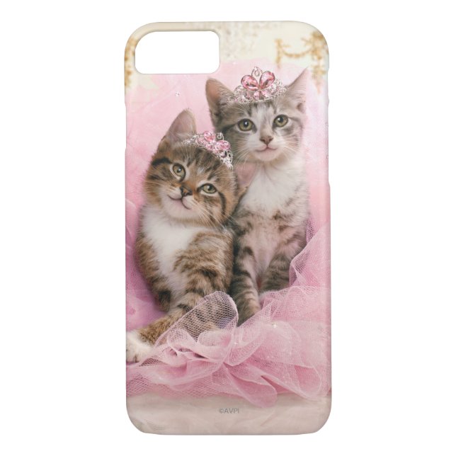Sweet Kittens in Tiaras and Pink Sparkly Tutu Case-Mate iPhone Case (Back)