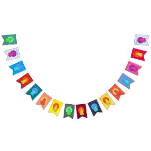 sweet kitties funny cats festive colour custom bunting flags