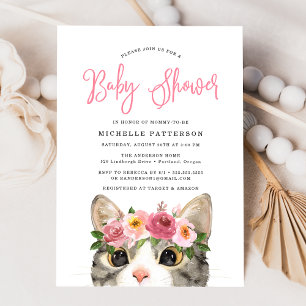 Sweet Kitty   Baby Shower Invitation