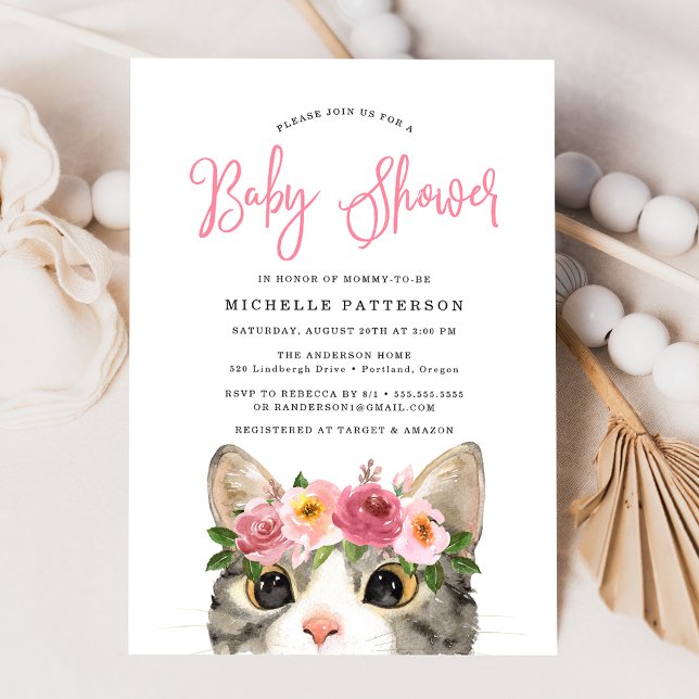 Sweet Kitty | Baby Shower Invitation (Creator Uploaded)
